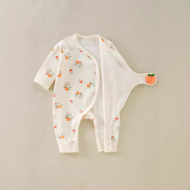 Baby Apricot Persimmon Kimono Romper