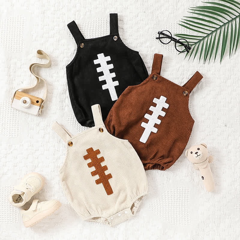 Baby Embroidered Rugby Corduroy Bodysuit