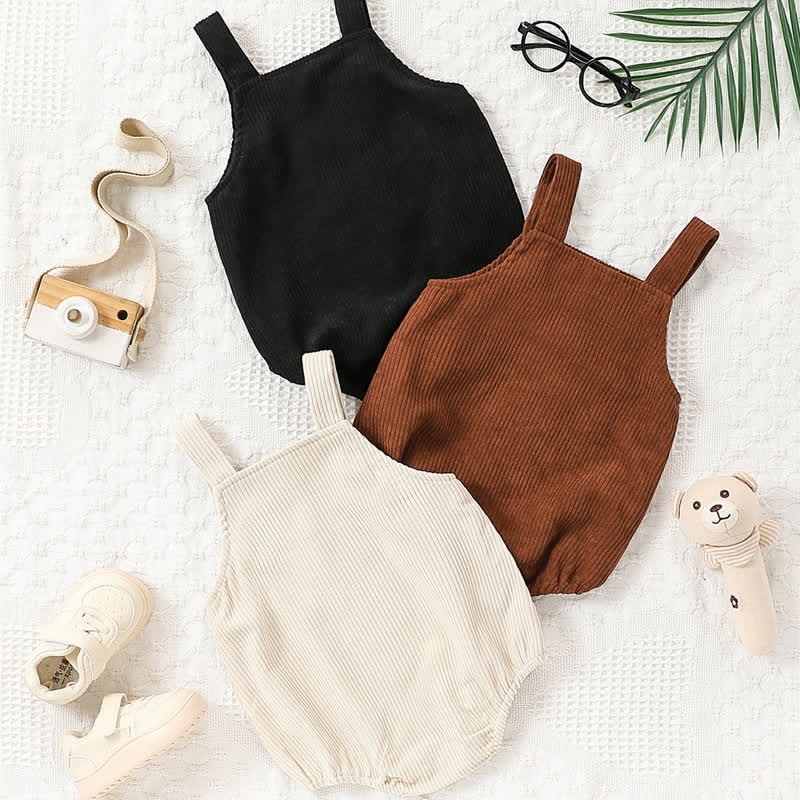 Baby Embroidered Rugby Corduroy Bodysuit