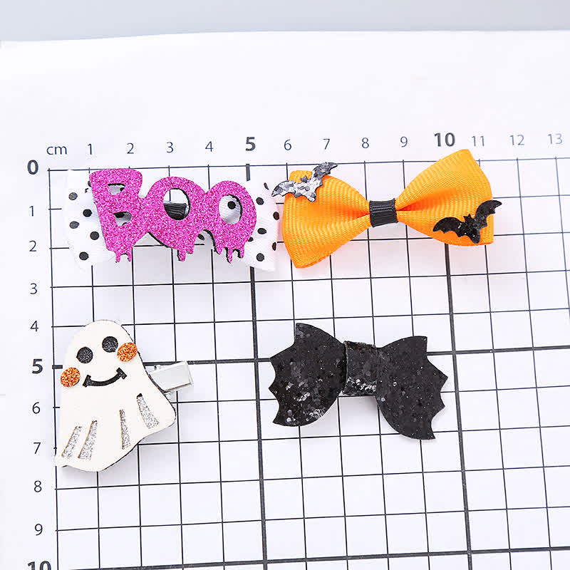 Baby Bat Bow Halloween Hair Clips