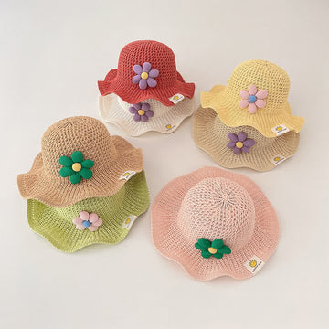 Baby Lovely 3D Flower Straw Hat