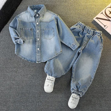 Toddler 2-Piece Denim Blue Set