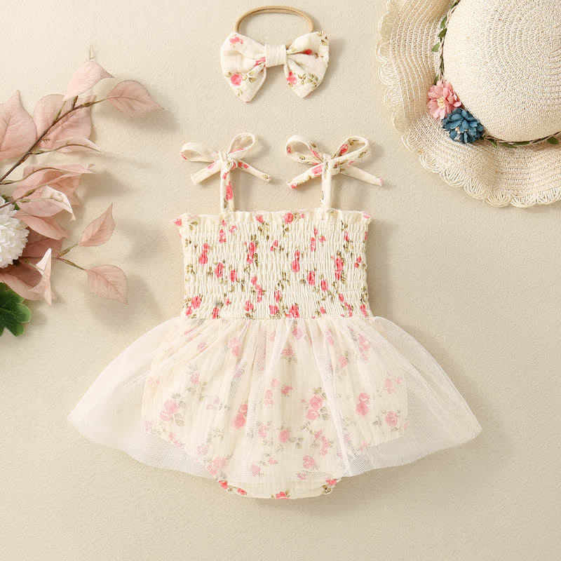 Baby Flower Bodysuit with Headband