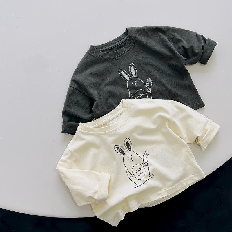 Toddler Rabbit with Carrot Soft T-shirt