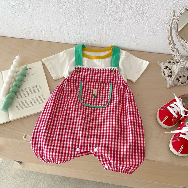 CHERRY Baby 2-Piece Red Plaid Set