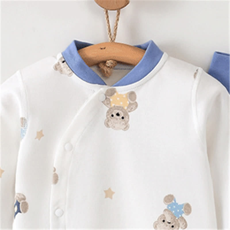 Baby 2-Piece Blue Bear Pajamas Set