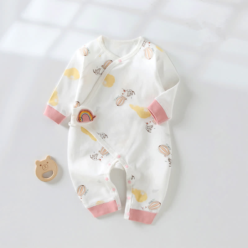 Baby Flyer Balloon Kimono White Romper