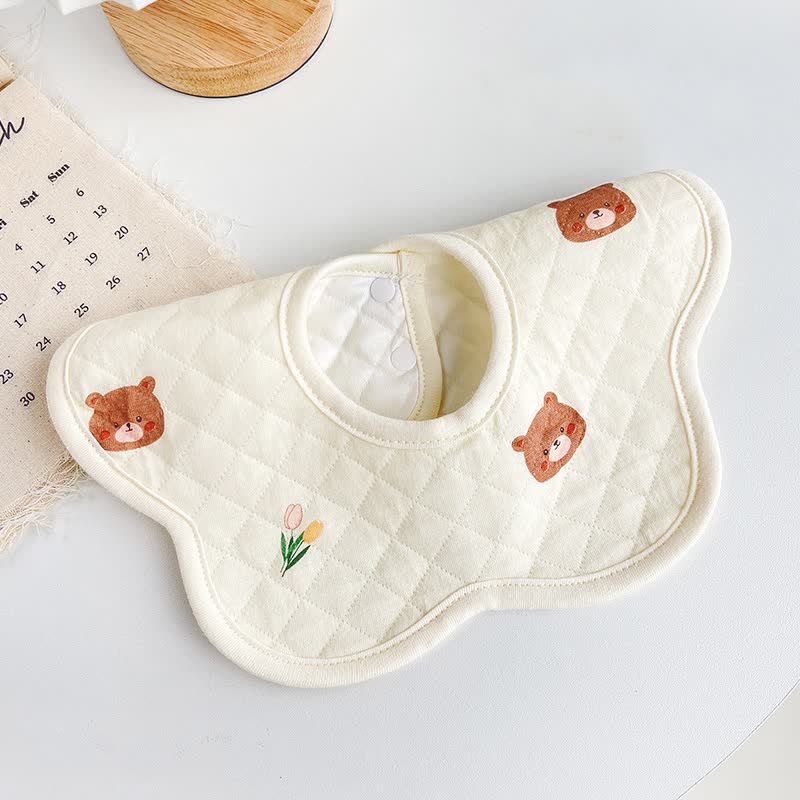 Baby Cute Petal Snap Fastener Bib