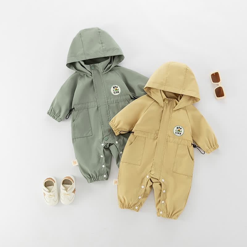 FIRE Baby Worker Hooded Casual Romper