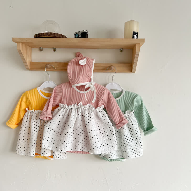 Baby Lovely Bodysuit with Bonnet/Skirt