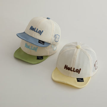 HELLO! Baby Bear Sun Peaked Cap