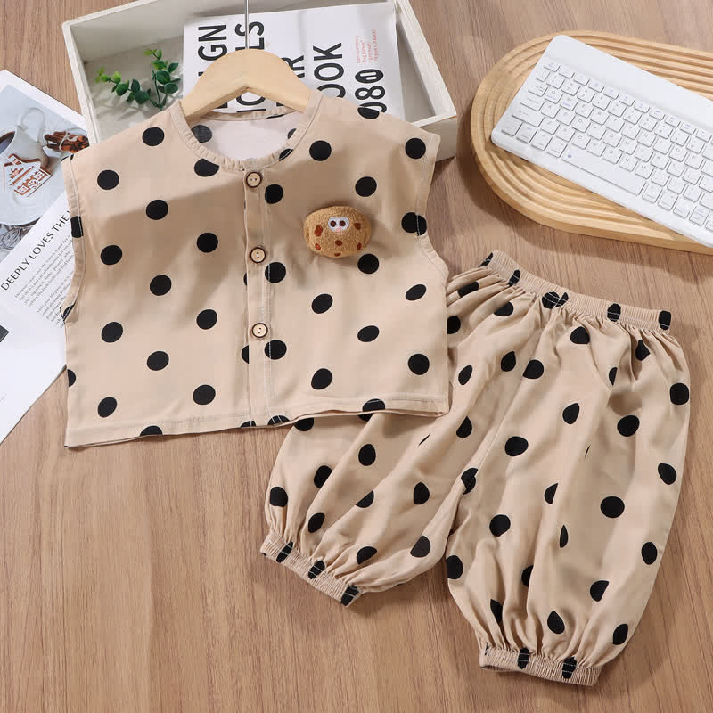 Toddler 2-Piece Cookie Brown Dots Set