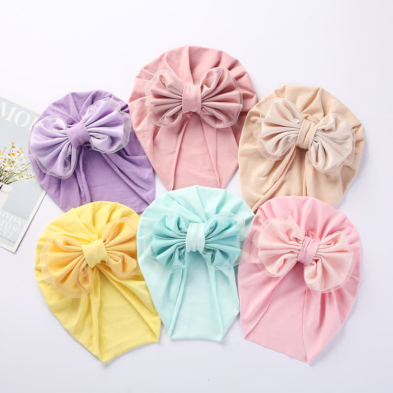 Baby Newborn Tulle Bow Protector Hat