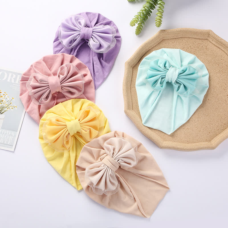 Baby Newborn Tulle Bow Protector Hat