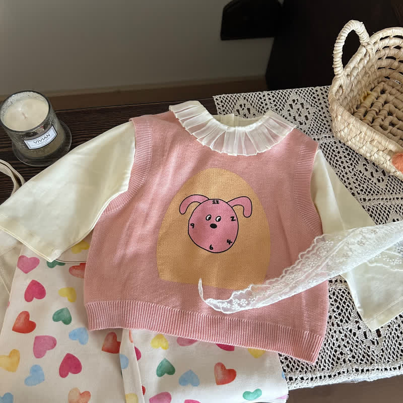 Toddler Bunny Heart T-shirt/Vest/Pants