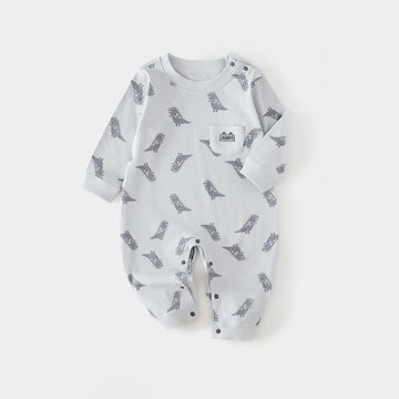 JUMP! Baby Blue Monster Pocket Romper