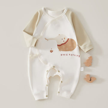 GOOD MORNING Baby Newborn Kimono Romper