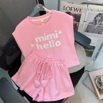 MIMI HELLO Kid Girl Pink 2-piece Set