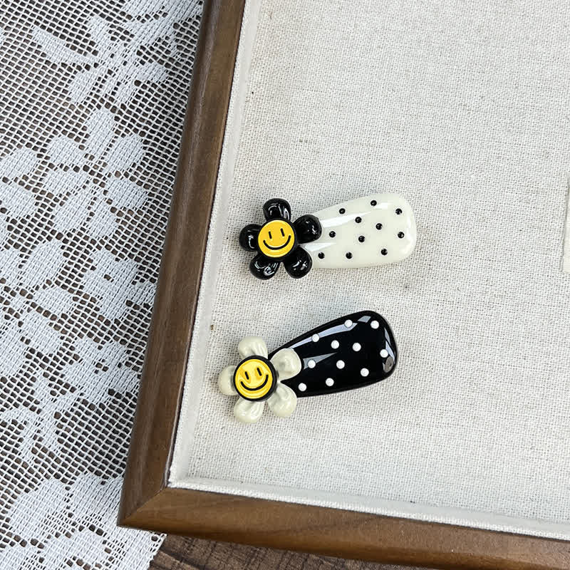 Baby Sunflower Dots Sweet Hair Clips