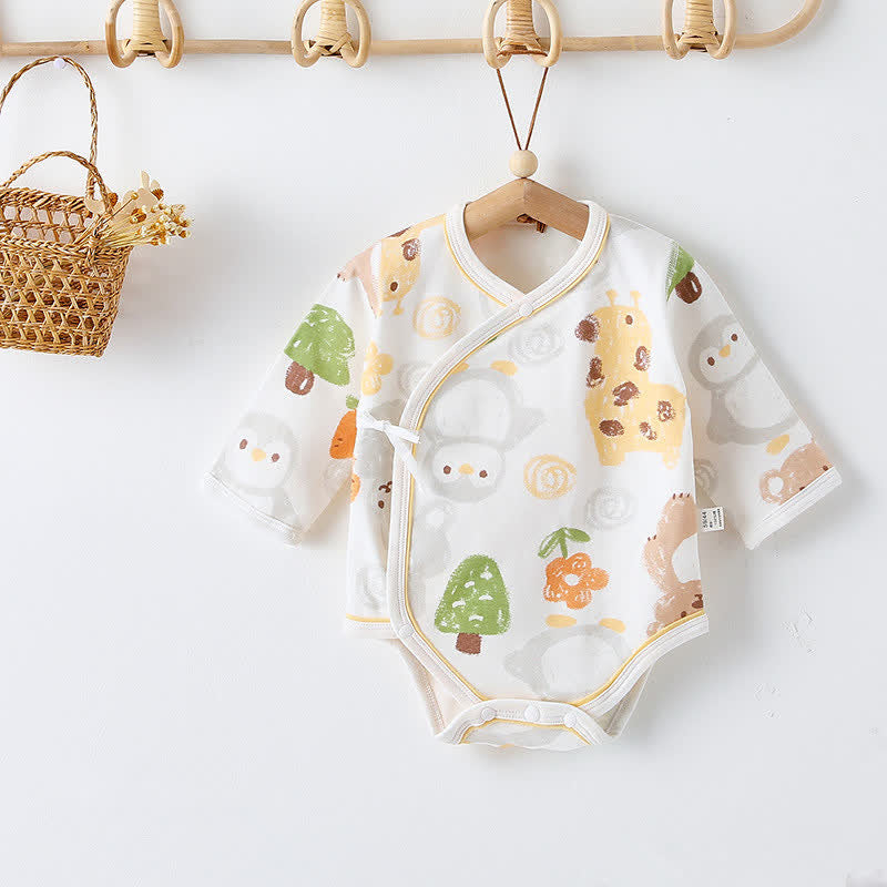 Baby Graffiti Flower Animal Kimono Bodysuit