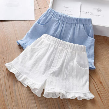 Kid Girl Solid Color Shorts