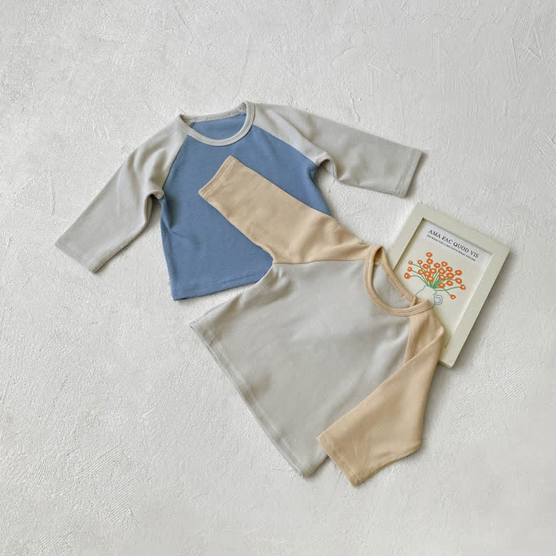 Baby Soft Contrast Sleeves Basic T-shirt