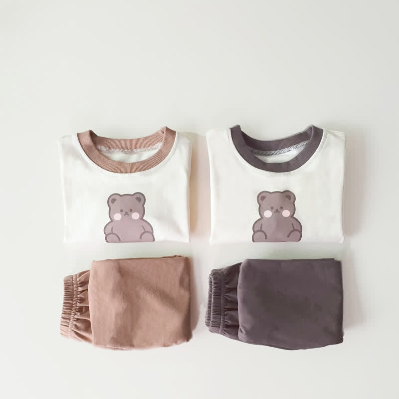 Baby Toddler 2-Piece Casual Lovely Bear Set