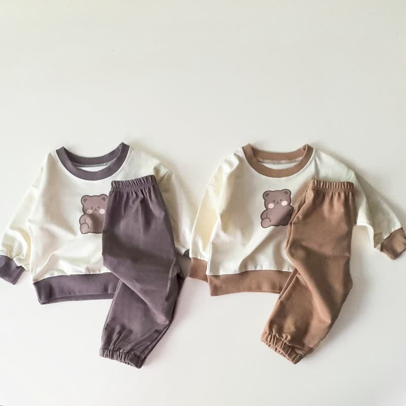 Baby Toddler 2-Piece Casual Lovely Bear Set