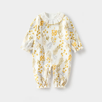 Baby Garden Flower Leaves Romper