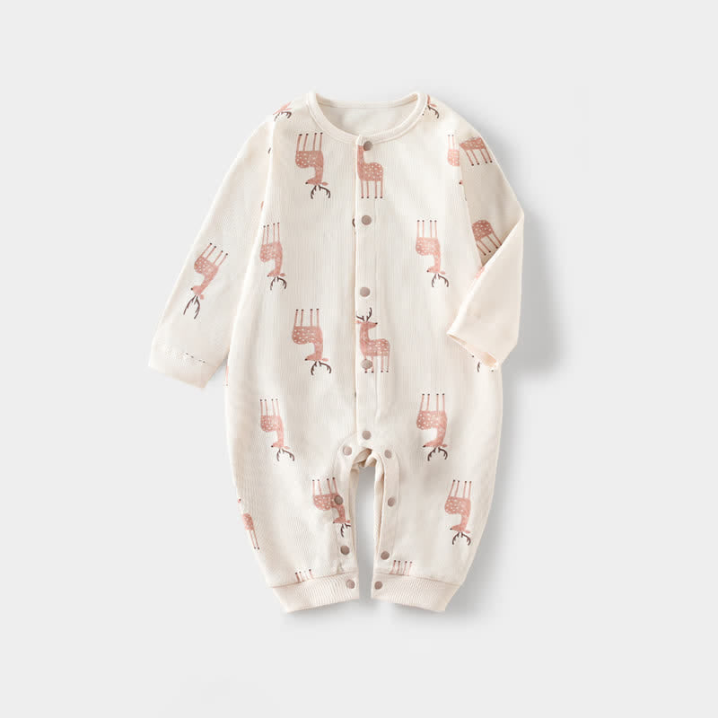 Baby Deer Soft Beige Romper