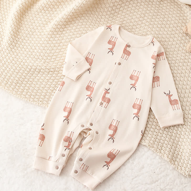 Baby Deer Soft Beige Romper