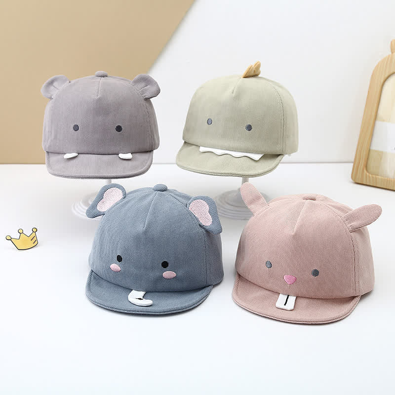 Baby Embroidered Animal Sun Peaked Cap