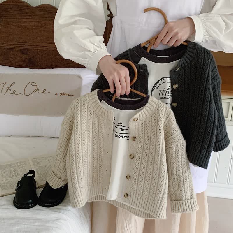 Kid Boy Knit Cardigan Sweater