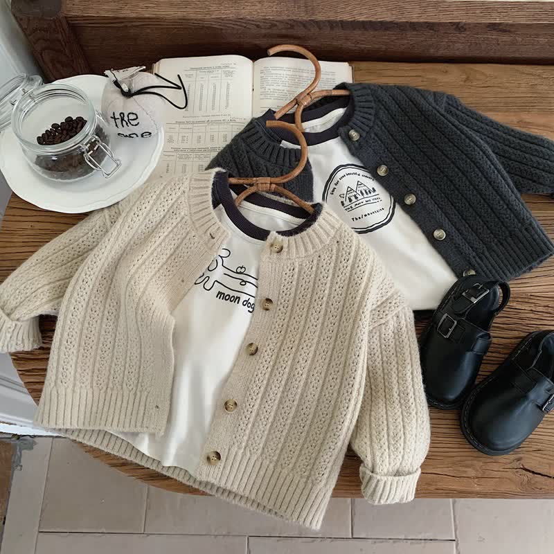 Kid Boy Knit Cardigan Sweater