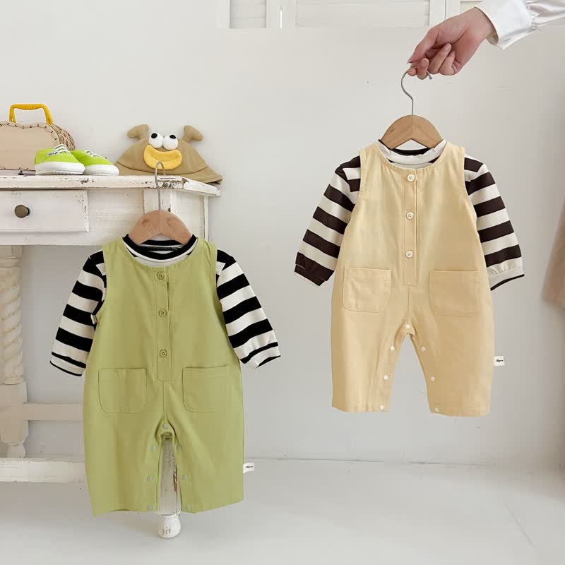 Baby Lovely Elephant Design Overalls