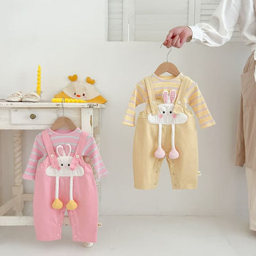 Baby 2-Piece Bunny Striped Cute Set