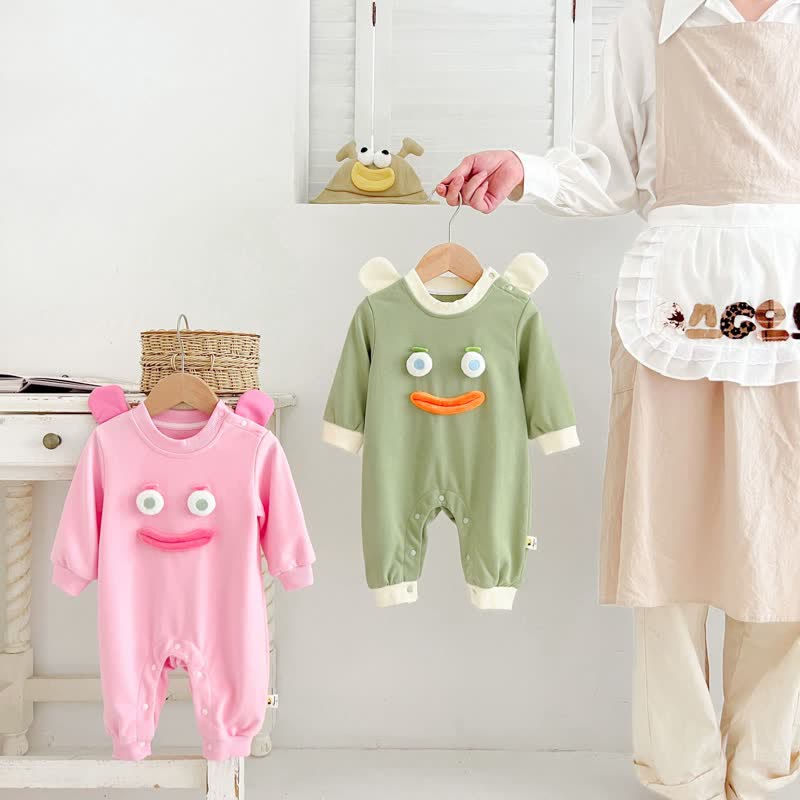 Baby Funny Smile Face Lovely Romper