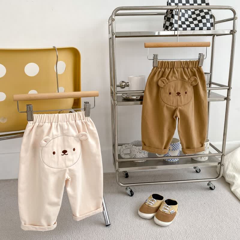 BEAR Baby Embroidered Lovely Basic Pants