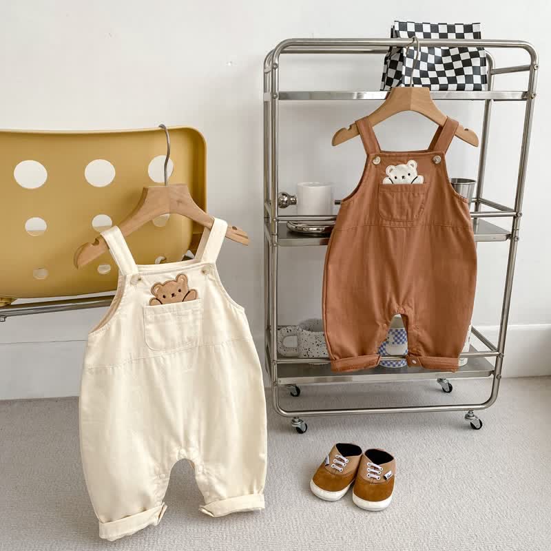 Baby Pocket Cartoon Bear Overalls