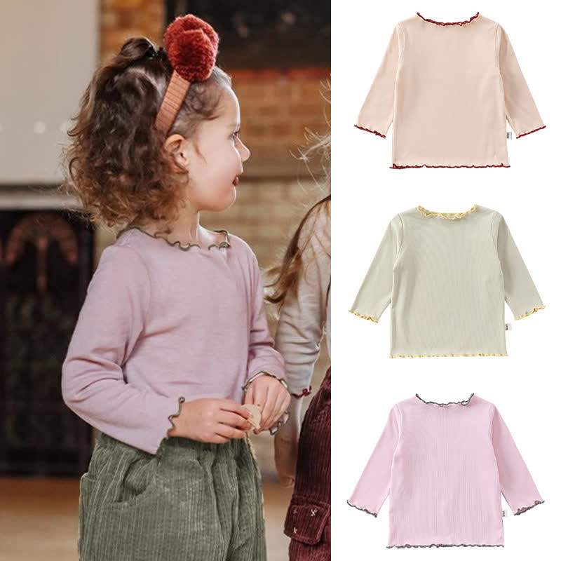 Baby Girl Irregular Lace T-shirt