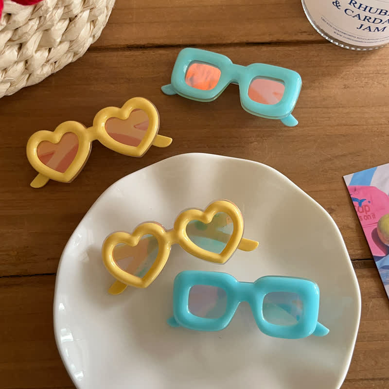 Baby Emulational Glasses Lovely Hair Clips