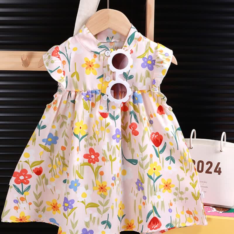 Kid Girl Floral A-line Puffy Dress