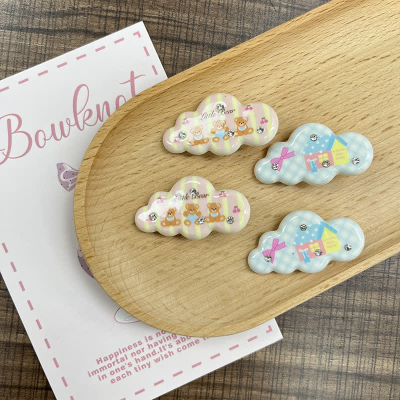 Baby Cloud House Bear Hair Clips