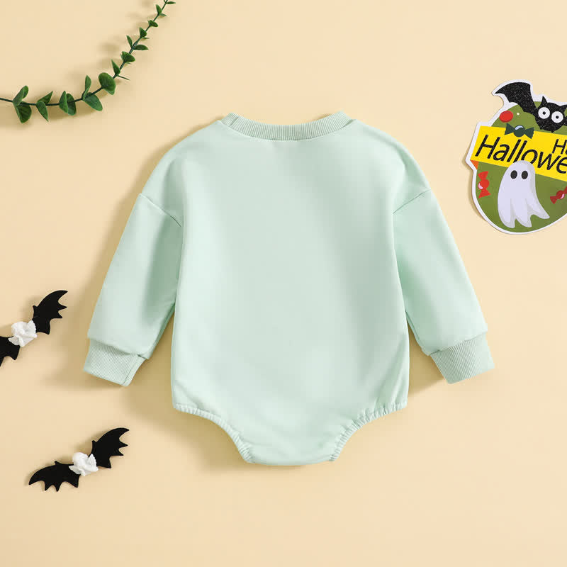 TRICK OR TREAT Baby Green Pumpkin Bodysuit