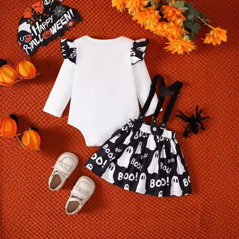 SPOOKY ONE Baby 2-Piece White Set