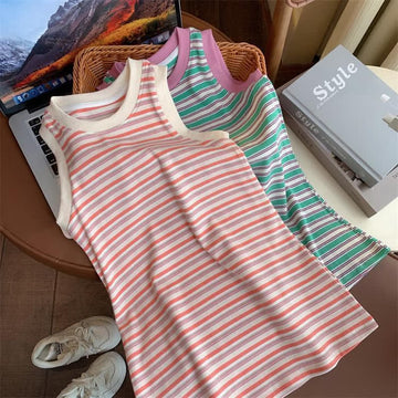 Kid Girl Sleeveless Striped Dress