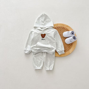 Baby 2-Piece Bear Hooded Sweatsuit Set