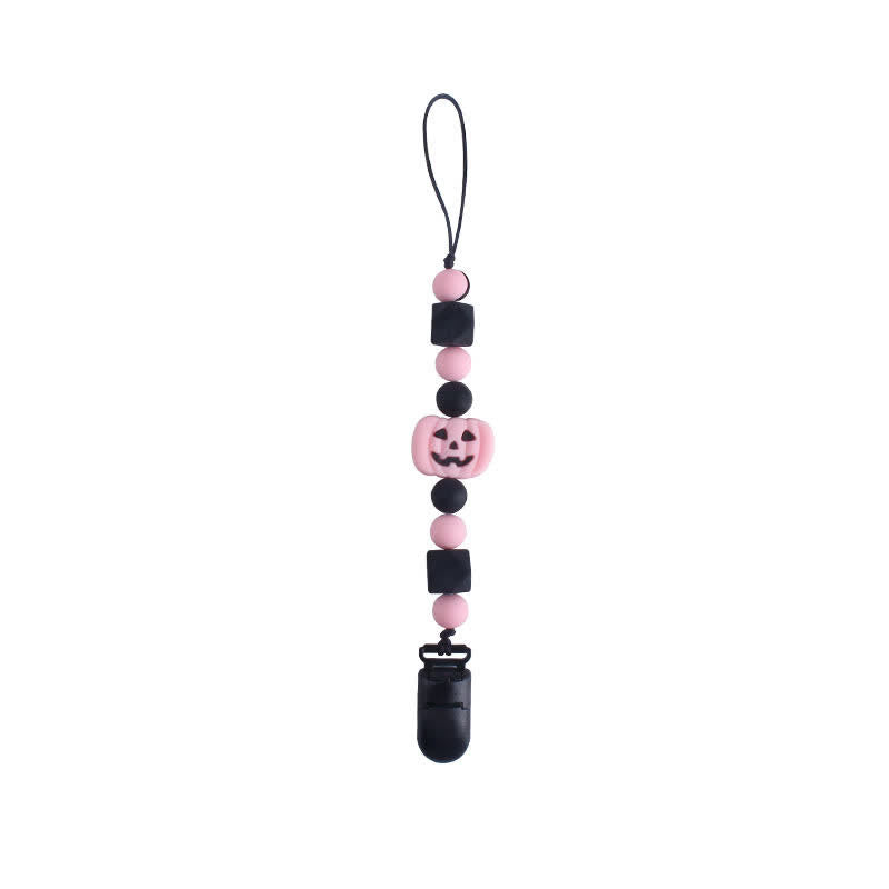 Baby Silicone Pumpkin Pacifier Clip