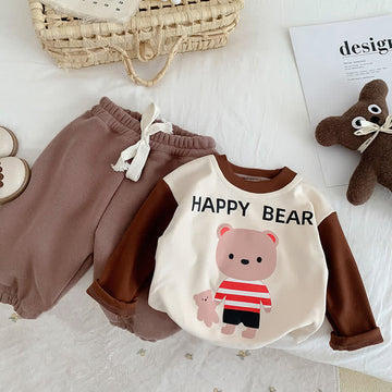 HAPPY BEAR Toddler Lovely Brown T-shirt