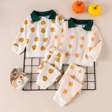 Baby 2-Piece Pumpkin Gloves Polo Set